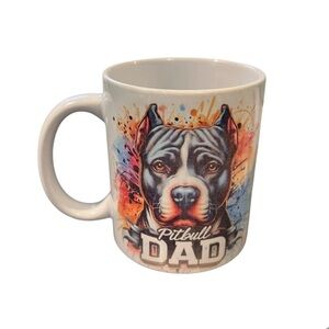 Pitbull Dad Mug – 11 oz Ceramic Handmade